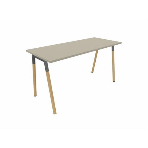 Bureau Droit Individuel Pieds Bois Massif Online O Beige 74 Cm