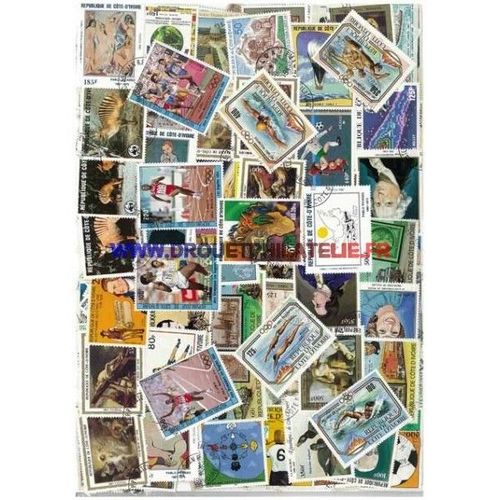 Cote D'ivoire 500 Timbres Differents Obliteres