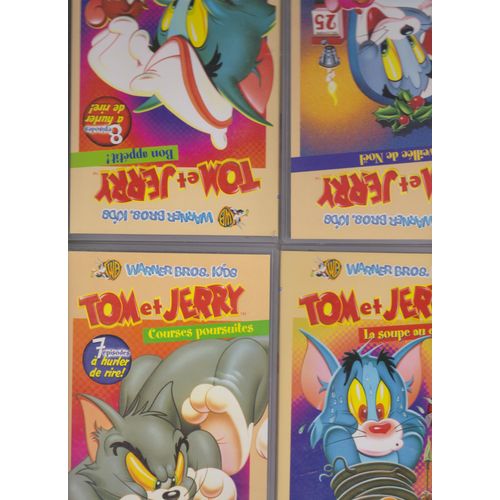 Lot 5 Vhs Tom Et Jerry 37 Épisodes - Course Poursuite -La Soupe Au Chat -Bon Apètit - Amitiés Explosivies-La Veillée De Noël