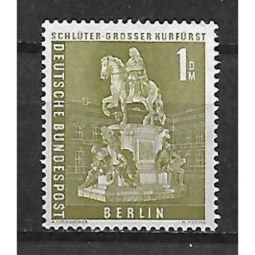 Allemagne Berlin 1956 : Statue Du Grand Électeur De Brandebourg - Timbre 1 Dm. Vert Neuf **