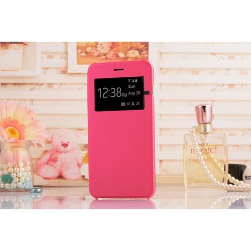 Coque Case Etui A Rabat Samsung Galaxy A5 Rose Fushia S View Fenêtre Window