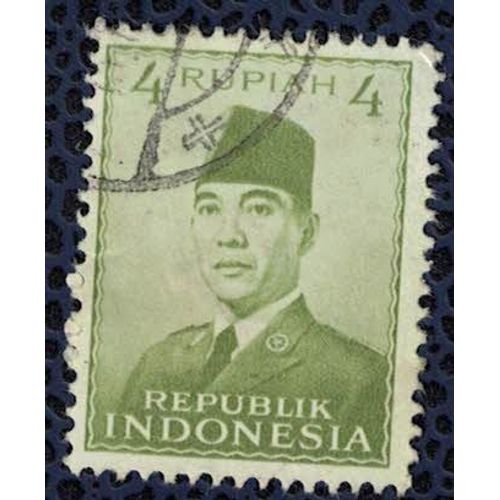 Indonésie 1951 Oblitéré Used Président Sukarno 4 Rupiah Su
