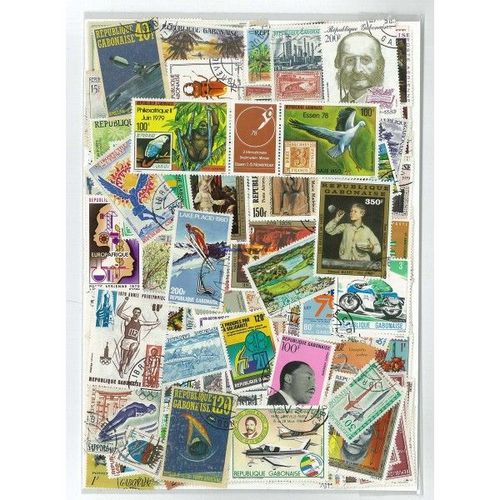 Gabon 100 Timbres Differents Obliteres