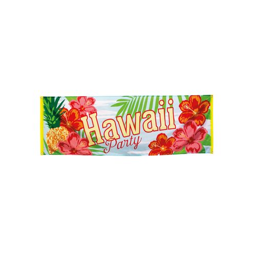 Bannière Polyester Hawaii Party 74 X 220 Cm Taille Unique