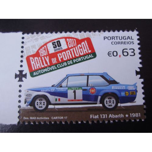 Timbre Portugal 2015 50.º Aniversaire Du Rally Du Portugal
