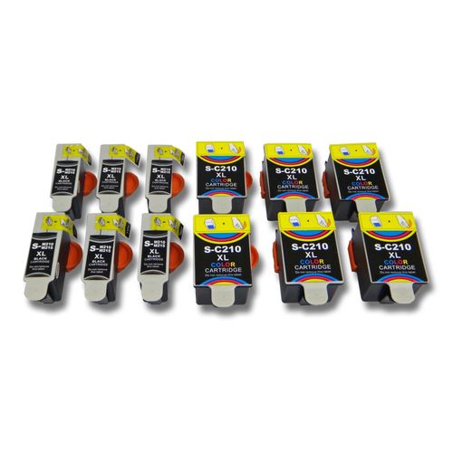 vhbw 12x cartouches d?encre pour imprimante en lot avec puce pour Samsung CJX-2000, CJX-2000FW comme INK-C210, INK-M210, INK-M215.