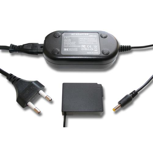 vhbw Bloc d'alimentation, chargeur adaptateur compatible avec Leica V-Lux 4, Typ 114 appareil photo, caméra vidéo - Câble 2m, coupleur DC