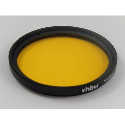 vhbw Filtre universel de couleur 55mm jaune pour objectif d?appareil photo Canon, Casio, Pentax, Olympus, Panasonic, Nikon, Fuji / Fujifilm