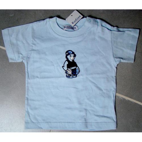 T-Shirt Kid Cool Taille 12 Mois Bleu Clair - Neuf