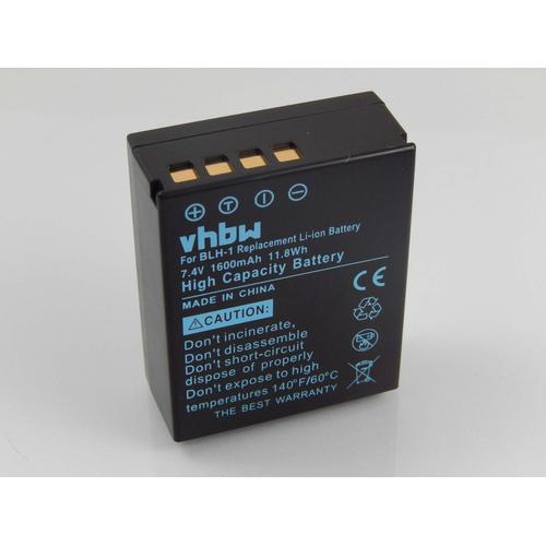 vhbw Li-Ion batterie 1600mAh (7.4V) pour appareil photo DSLR Olympus E-M1 Mark II, HLD-9 grip d'alimentation