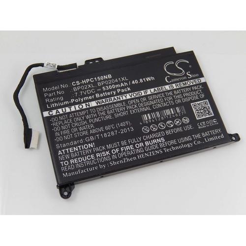 vhbw Li-Polymère batterie 5300mAh (7.7V) pour laptop notebook comme HP 849569-421, 849569-541, 849569-542, 849569-543, 849909-850, BP02041XL, BP02XL