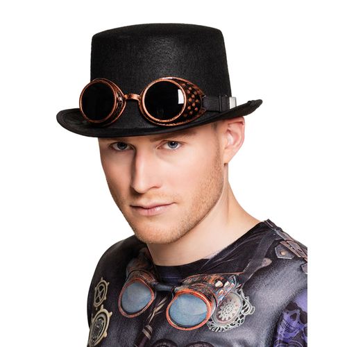 Chapeau Avec Lunettes Adulte Steampunk Taille Unique