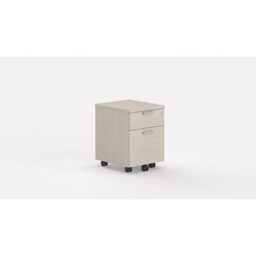 Caisson De Bureau Contemporain Avec Roulettes Opaline I Acacia Clair