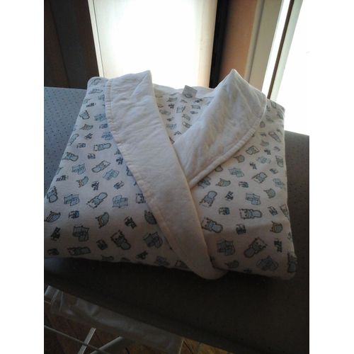 Robe De Chambre Création Coton 42 Bleu Clair