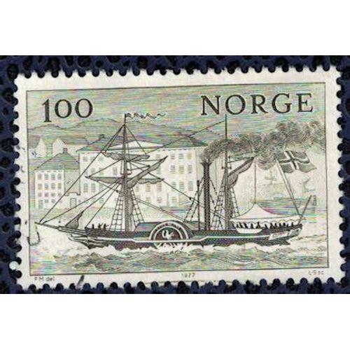 Norvège 1977 Oblitéré Used Paddle Steamer Constitutionen Port Arendal Harbor Su