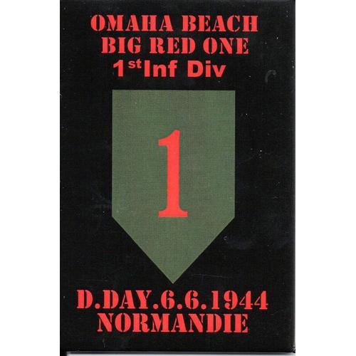 Militaria Ww2 - Magnet - Omaha Beach - Big Red One 1st Inf.Div.