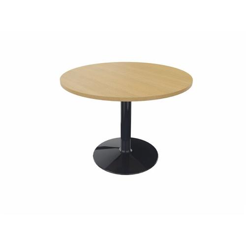 Table Ronde De Réunion Avec Pied Central Moka Anthracite