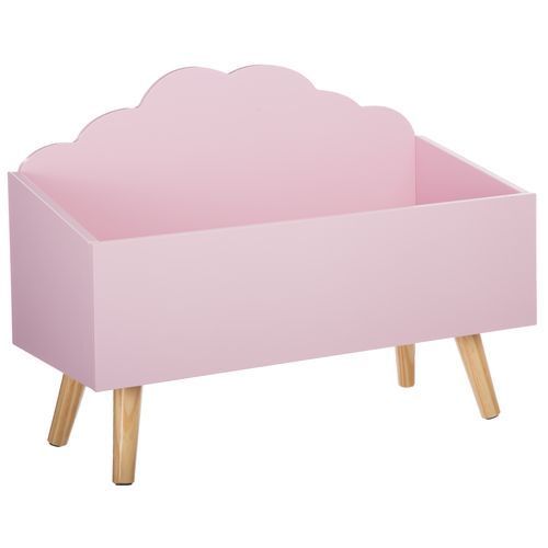 Coffre De Rangement Enfant Nuage - Longueur 58 Cm - Rose