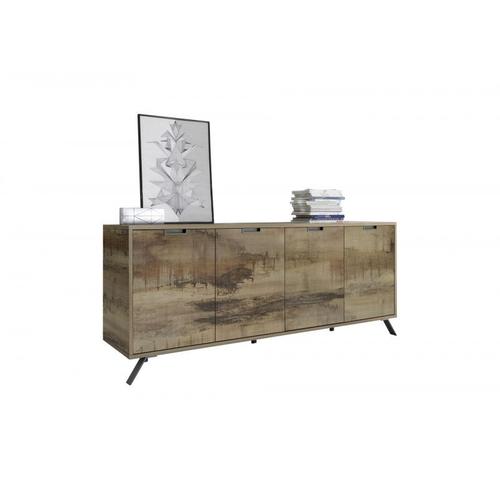 Buffet/Bahut Industriel 4 Portes Alabama Marron