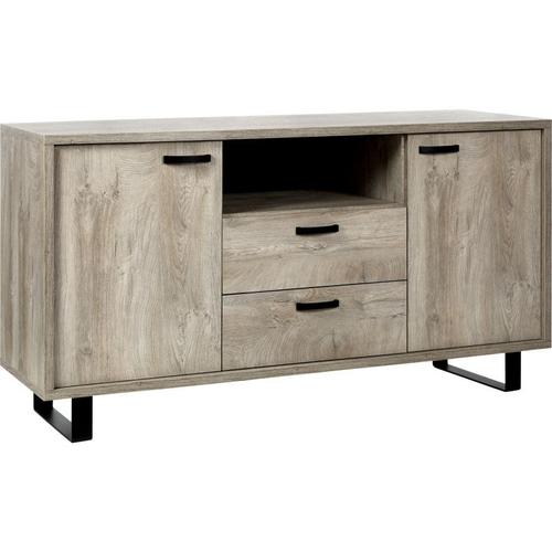 Buffet/Bahut Style Industriel 170 Cm Virgile Chêne Clair