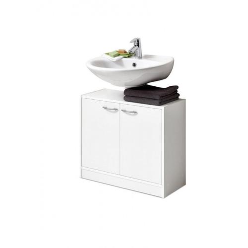 Meuble Sous Vasque Contemporain Blanc Adenia Blanc