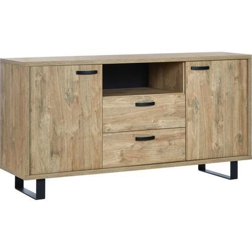 Buffet/Bahut Style Industriel 170 Cm Virgile Chêne Doré