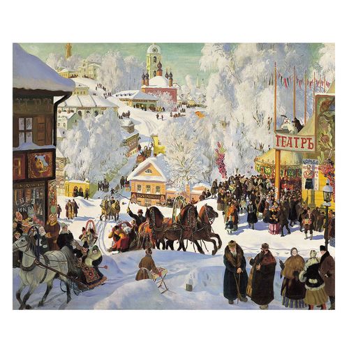 Puzzle 1000 Pièces : Boris Kustodiev - Maslenitsa