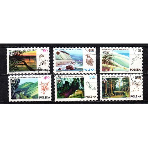 Pologne- Série Complète De 6 Timbres Oblitérés- Parcs Nationaux- N°2278/83