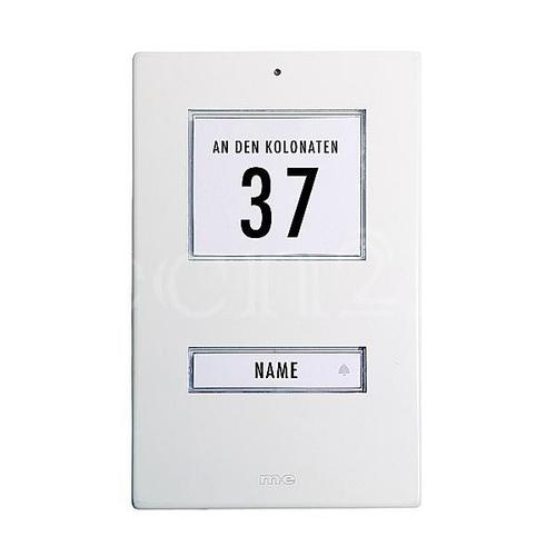 Bouton sonnette blanc pour 1 famille en aluminium