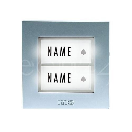 Bouton sonnette, maison 2 appartements, LED argent