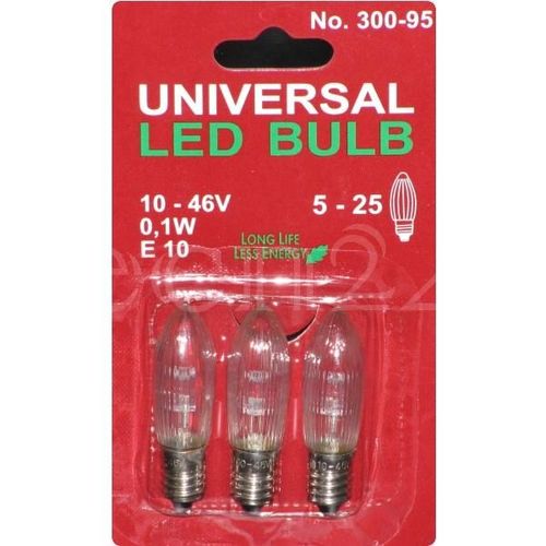 Lot De 3 Ampoules À Led, Culot E10