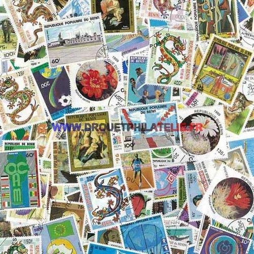 Benin 500 Timbres Differents Obliteres