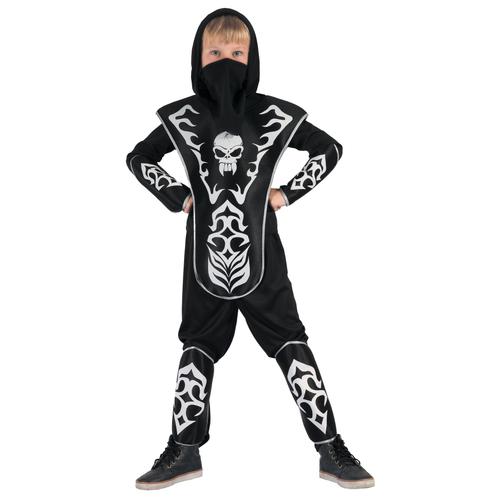 Déguisement Ninja Tête De Mort Garçon - Taille: M 7-9 Ans (120-130 Cm)