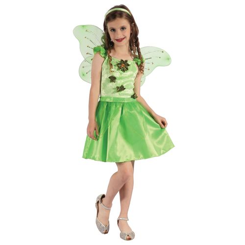 Déguisement Fée Verte Fille - Taille: L 10-12 Ans (130-140 Cm)