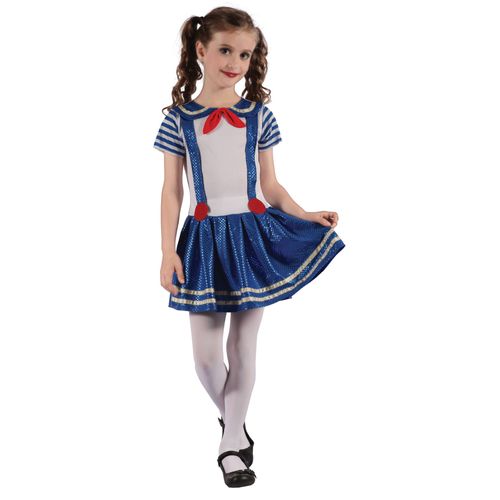 Déguisement Marin Brillant Fille - Taille: S 4-6 Ans (110-120 Cm)
