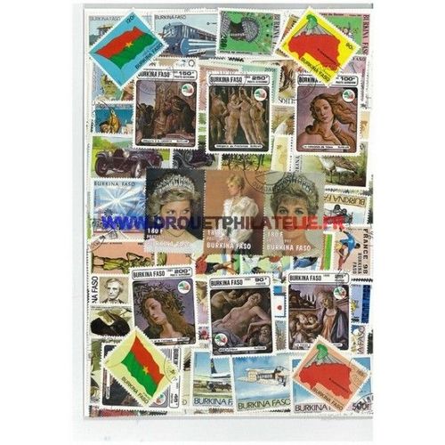 Burkina Faso 50 Timbres Differents Obliteres