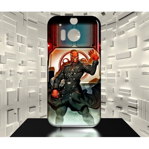 Coque Htc One M8 Crane Rouge Red Skull Comics 01