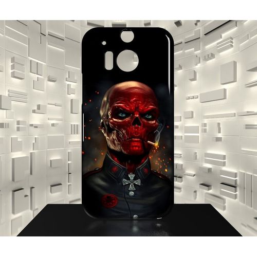 Coque Htc One M8 Crane Rouge Red Skull Comics 03