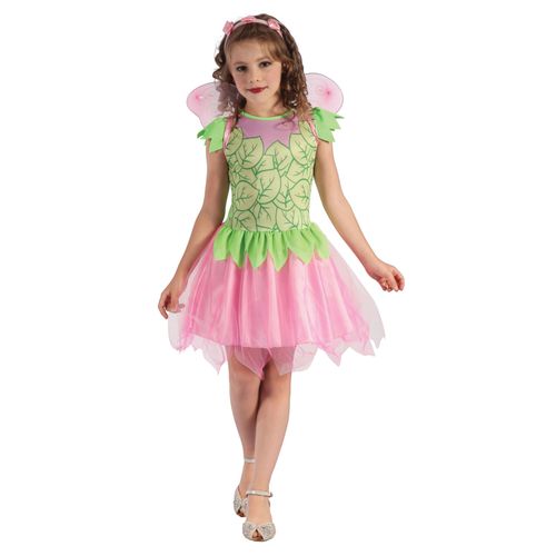 Déguisement Fée Verte Et Rose Fille - Taille: Xs 3-4 Ans (92-104 Cm)