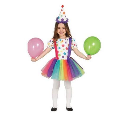 Déguisement Clown À Pois Et Tutu Fille 5 À 6 Ans