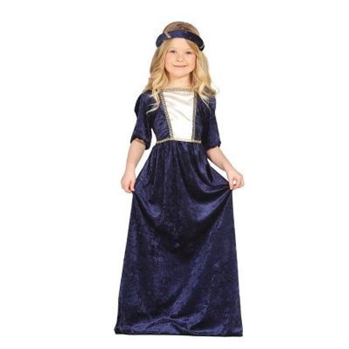 Déguisement Dame Médiévale Bleue Fille 7 À 9 Ans