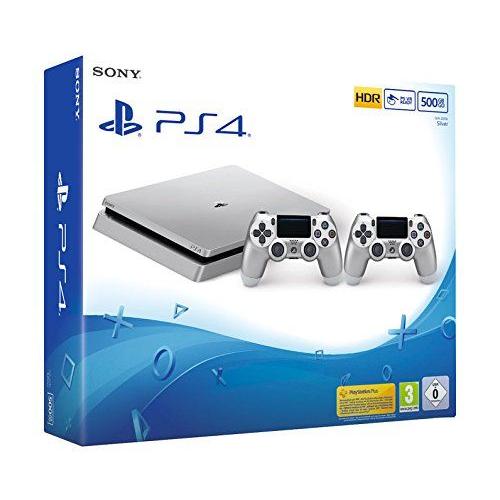 Sony Playstation 4 Slim D 500 Go Silver + 2eme Manette