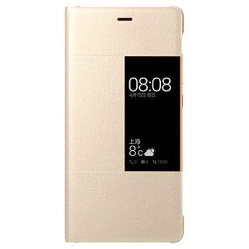 Coque Case Etui À Rabat Huawei P10 Or Gold Cuir Simili (Tpu) Housse Leather