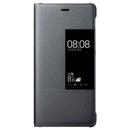 Coque Case Etui À Rabat Huawei P10 Plus Noir Cuir Simili (Tpu) Housse Leather