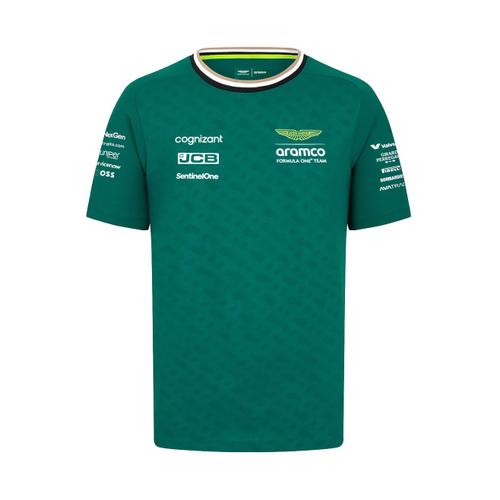 T-Shirt Pilote Fernando Alonso Aston Martin Officiel Formule 1 Homme Vert