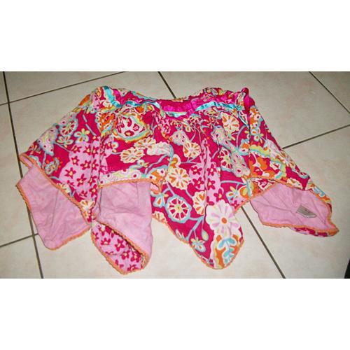 Jupe Rose Motif Floral Taille Reglable Taille 6 Ans ..