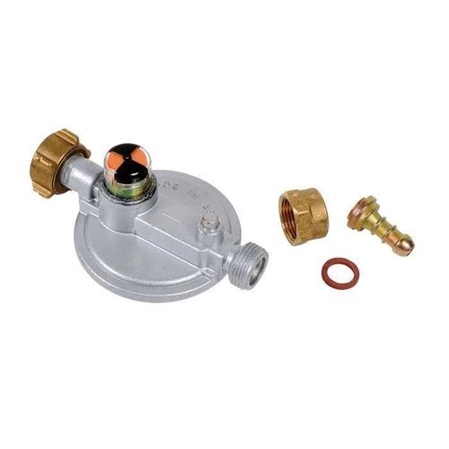 DIPRA Détendeur butane indicateur de réserve 1.3kg/h - 28mbar - écrou Bouteille - M20/150