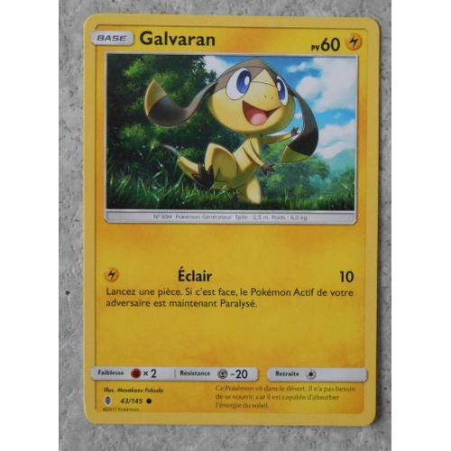 Pokémon - 43/145 - Galvaran - Sl2 - Soleil Et Lune - Gardiens Ascendants - Commune