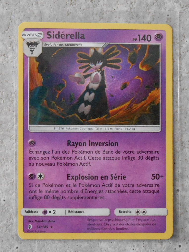 Pokémon - 54/145 - Sidérella - Sl2 - Soleil Et Lune - Gardiens Ascendants - Rare