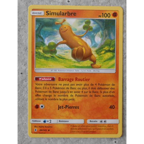 Pokémon - 66/145 - Simularbre - Sl2 - Soleil Et Lune - Gardiens Ascendants - Peu Commune